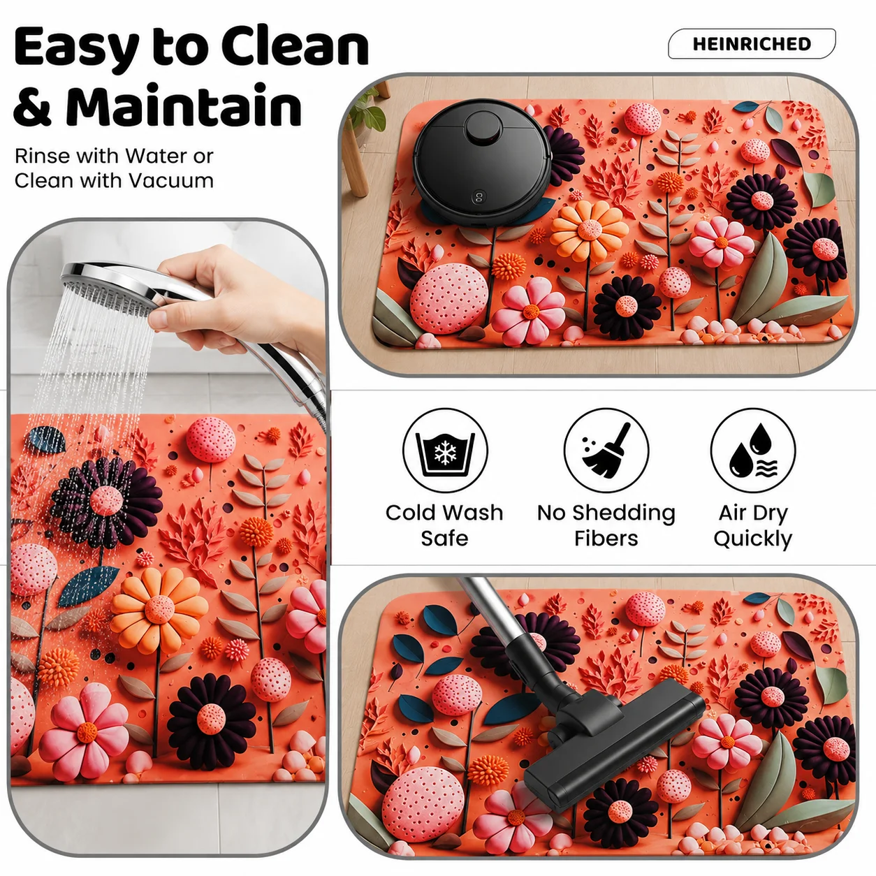 7D Multipurpose mat -Non-Slip, Absorbent, Microfiber Rug for Bedroom, Living Room, Bathroom, Kitchen - View 4