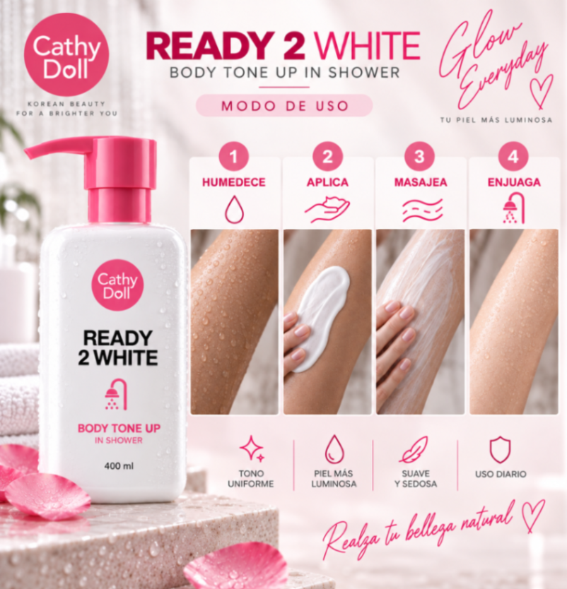 CATHY DOLL READY 2 WHITE BODY TONE UP IN SHOWER 400 ml