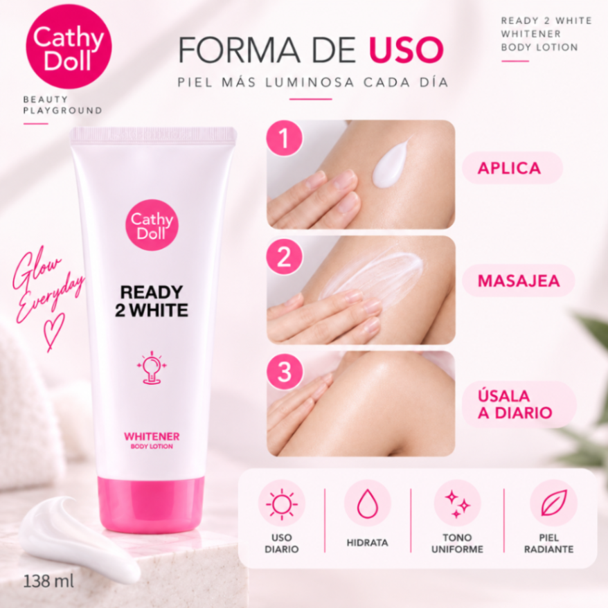 CATHY DOLL READY 2 WHITE WHITENER BODY LOTION 150 ml