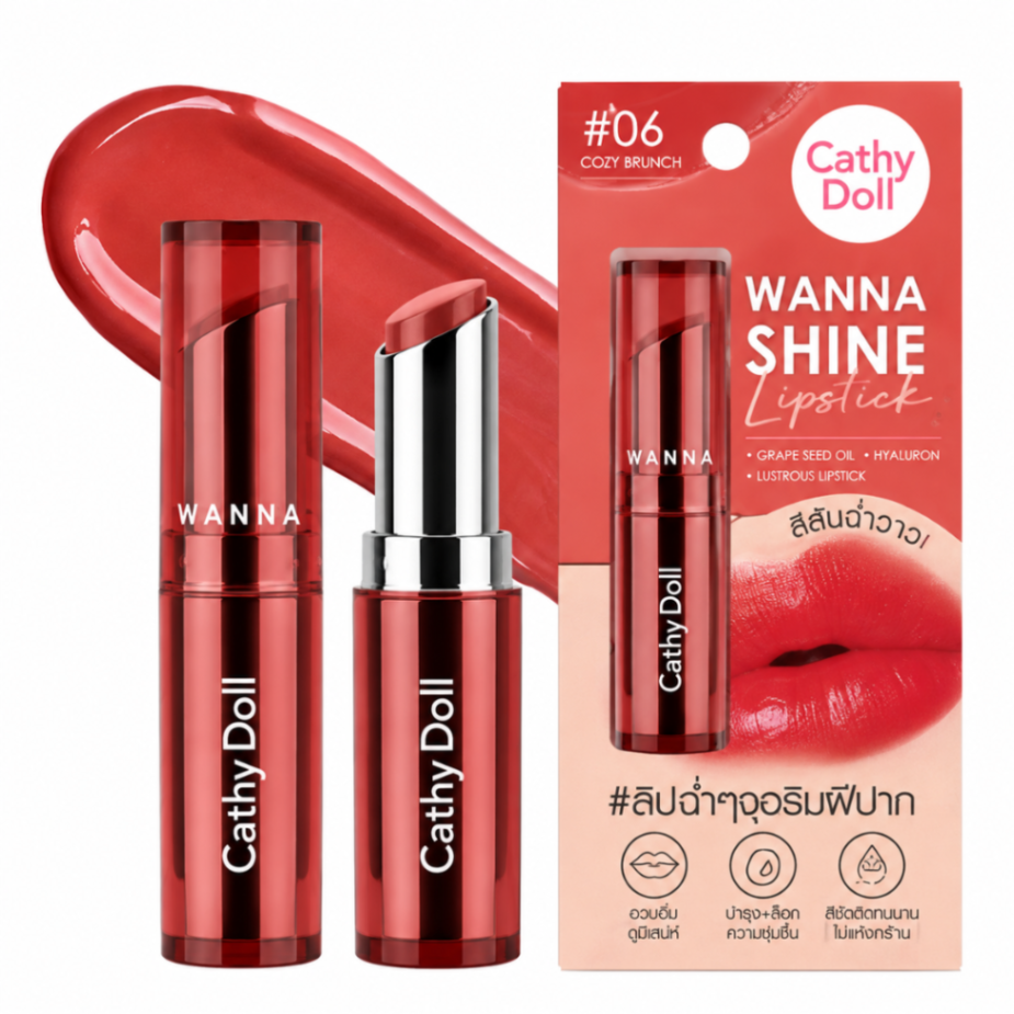 CATHY DOLL WANNA SHINE LIPSTICK 3 gr