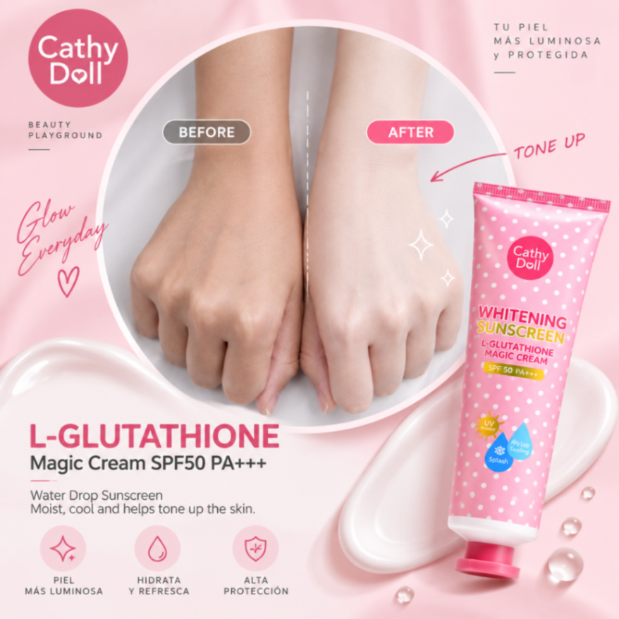 CATHY DOLL L-GLUTATHIONE MAGIC CREAM SPF50 PA+++ 60ML