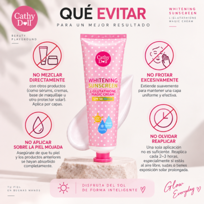 CATHY DOLL L-GLUTATHIONE MAGIC CREAM SPF50 PA+++ 60ML
