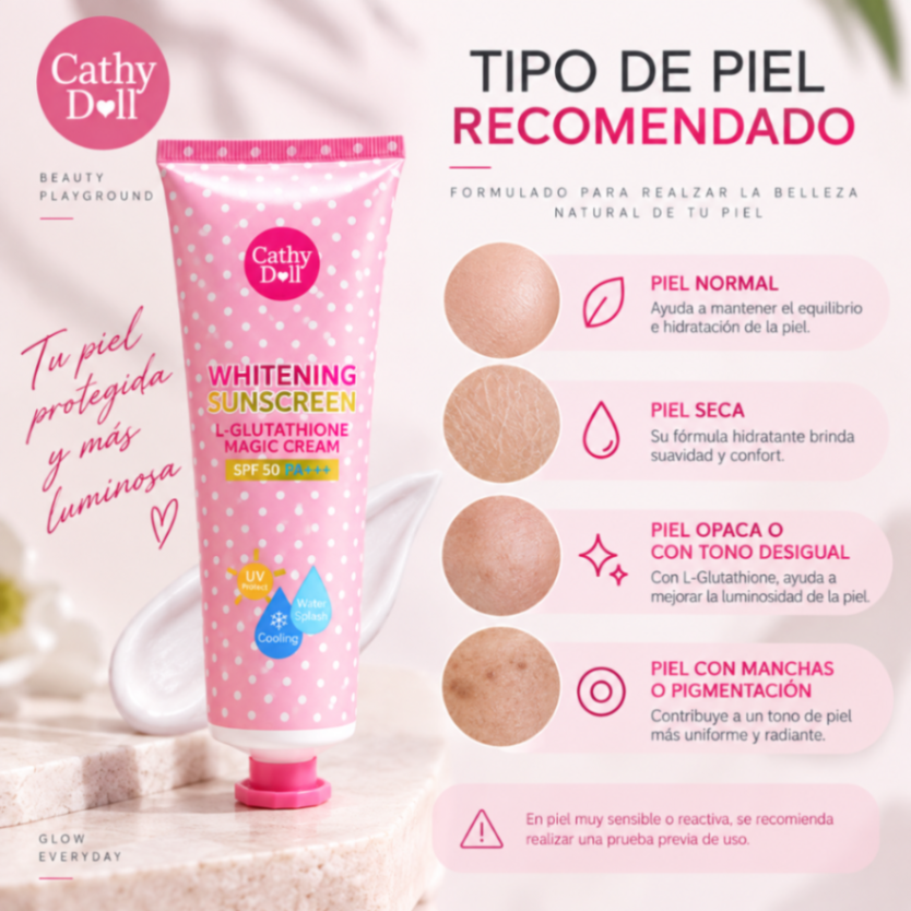CATHY DOLL L-GLUTATHIONE MAGIC CREAM SPF50 PA+++ 60ML