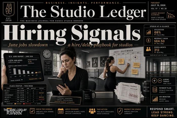 After June’s Slower Jobs Report: How Dance Studios Should Adjust Staffing, Schedules, and Pricing