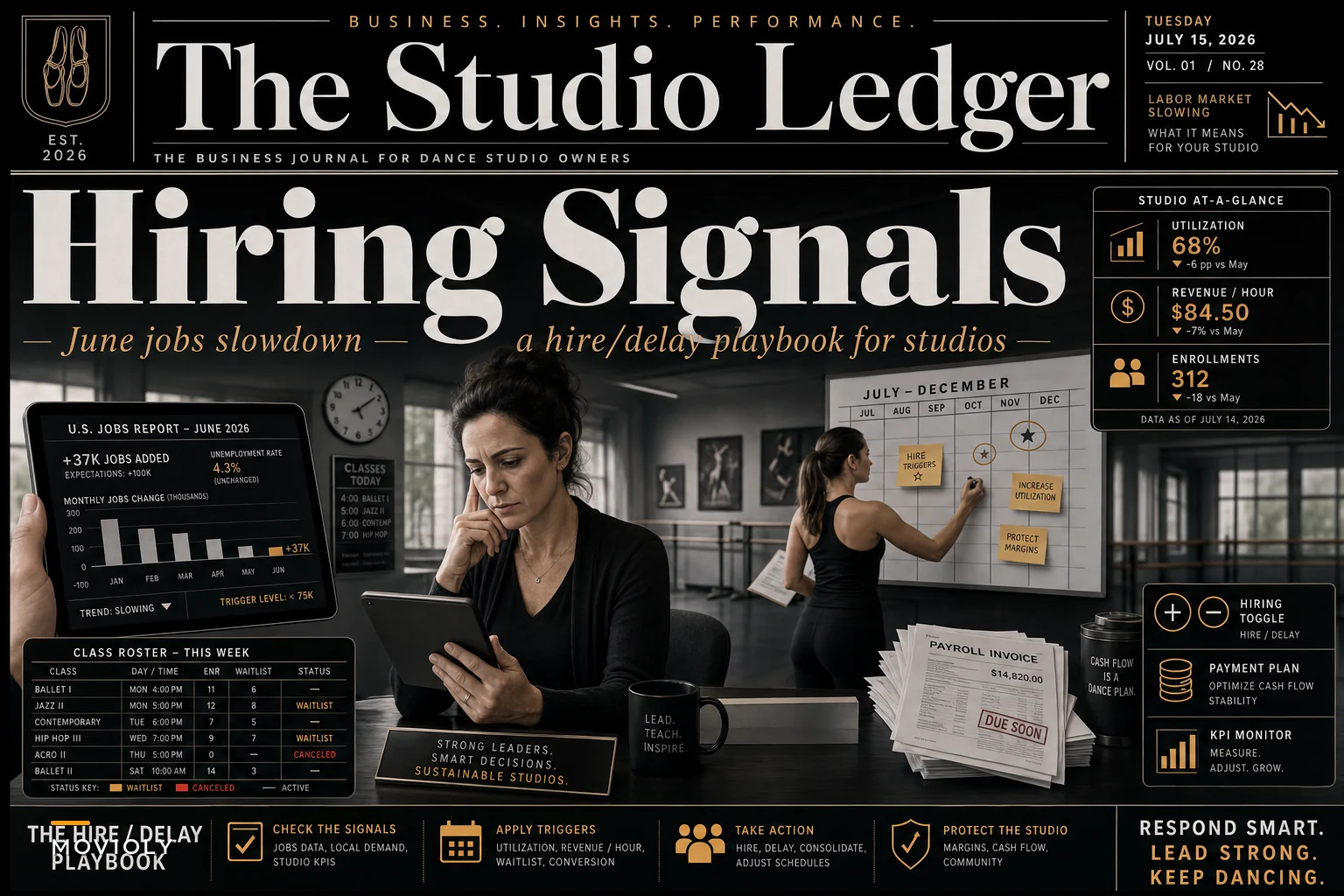After June's Slower Jobs Report: How Dance Studios Should Adjust Staffing, Schedules, and Pricing