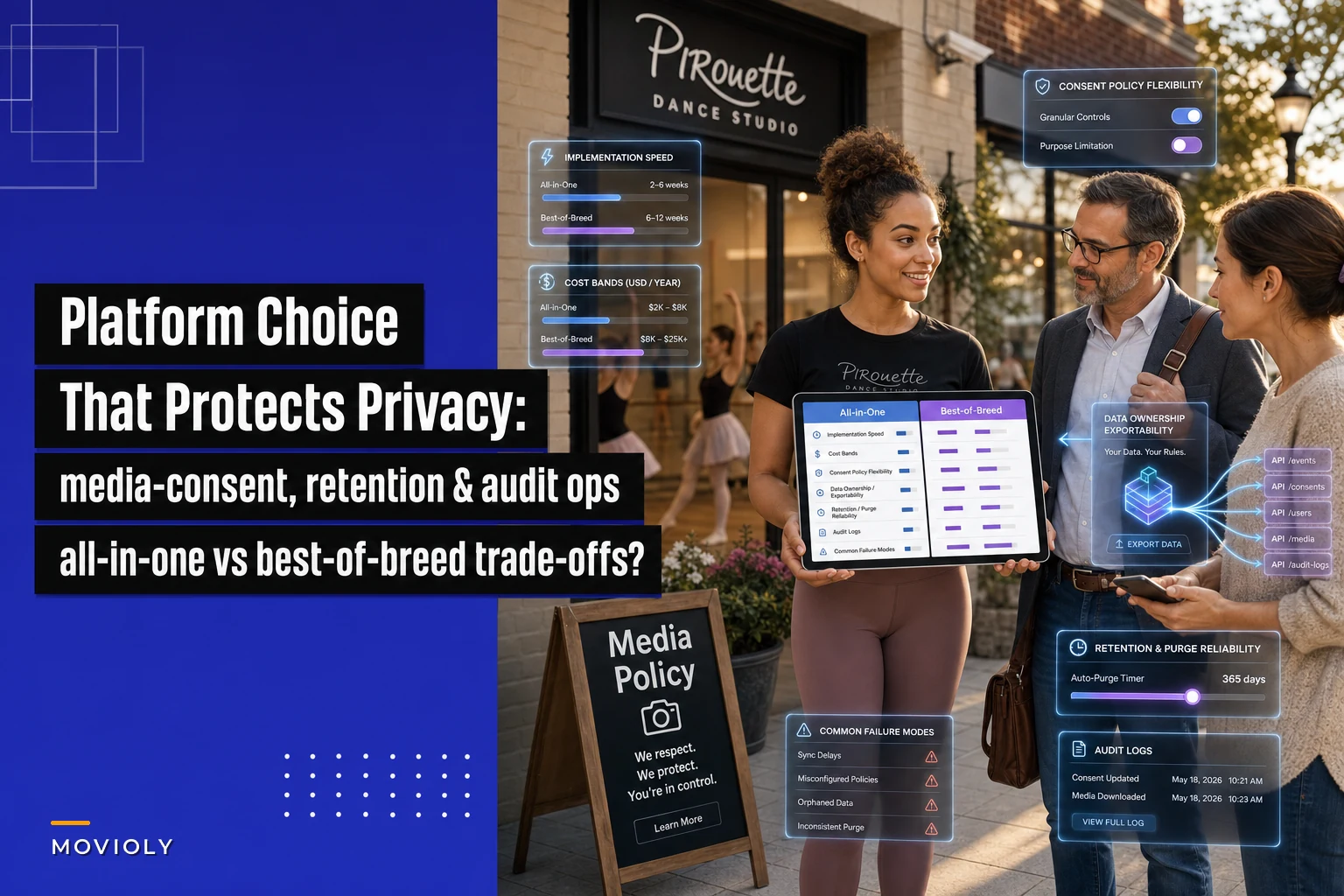 How platform choice affects media‑consent, retention and audits for small studios (all‑in‑one vs best‑of‑breed)