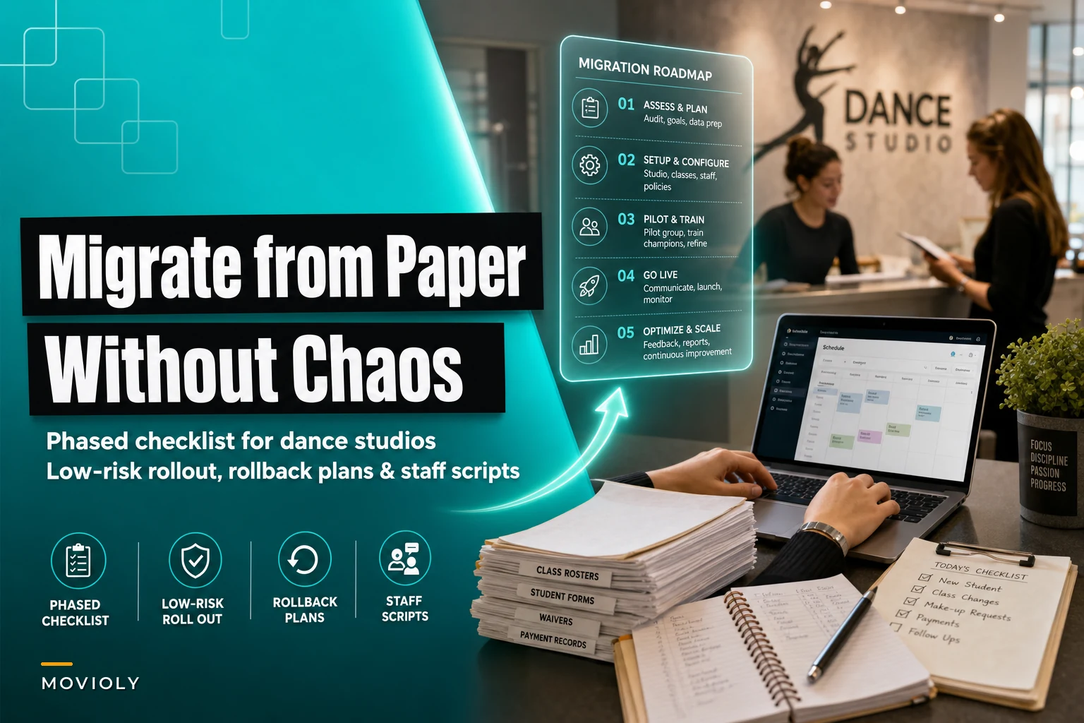 Migrate from paper without chaos — a phased checklist for dance studios moving to digital workflows