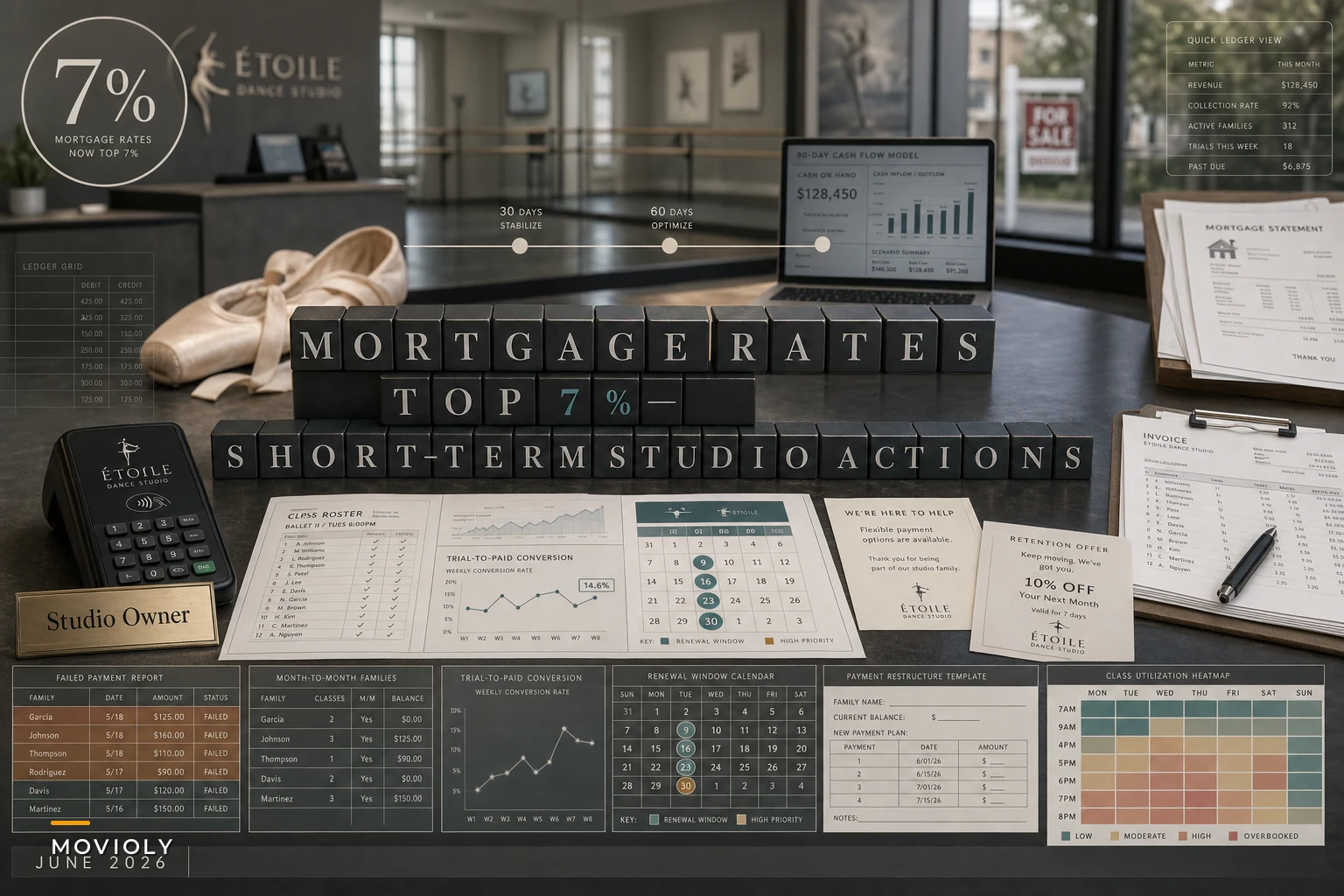 Mortgage Rates Top 7% — Short-Term Actions Dance Studios Should Take to Protect Enrollment and Cash Flow