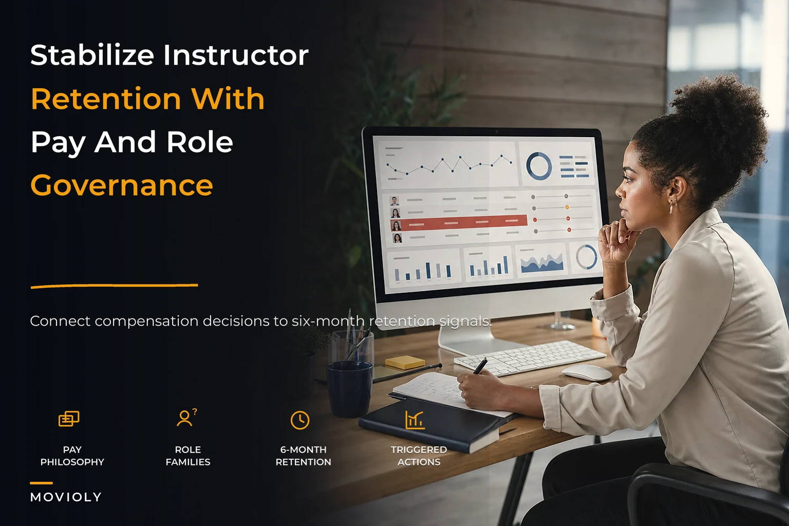 Stabilize instructor retention: pay philosophy, role families and six-month retention dashboards