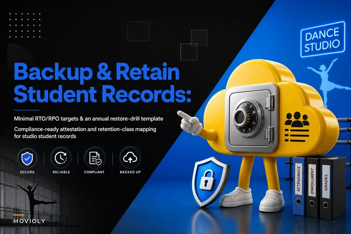 Student-record backup and retention policy with restore-drill attestations