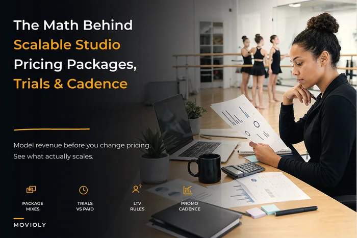 The revenue math behind scalable studio pricing — package mixes, trials and seasonal cadence