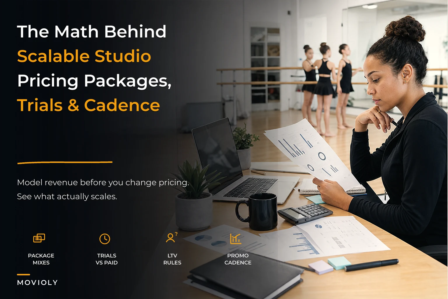 The revenue math behind scalable studio pricing — package mixes, trials and seasonal cadence