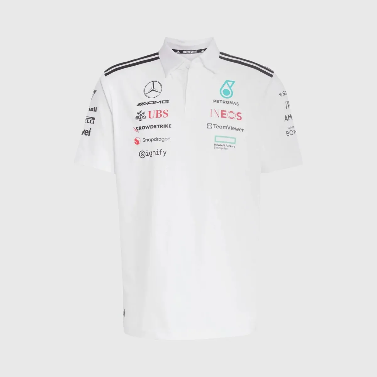 Mercedes Polo 2025 Season White Replica