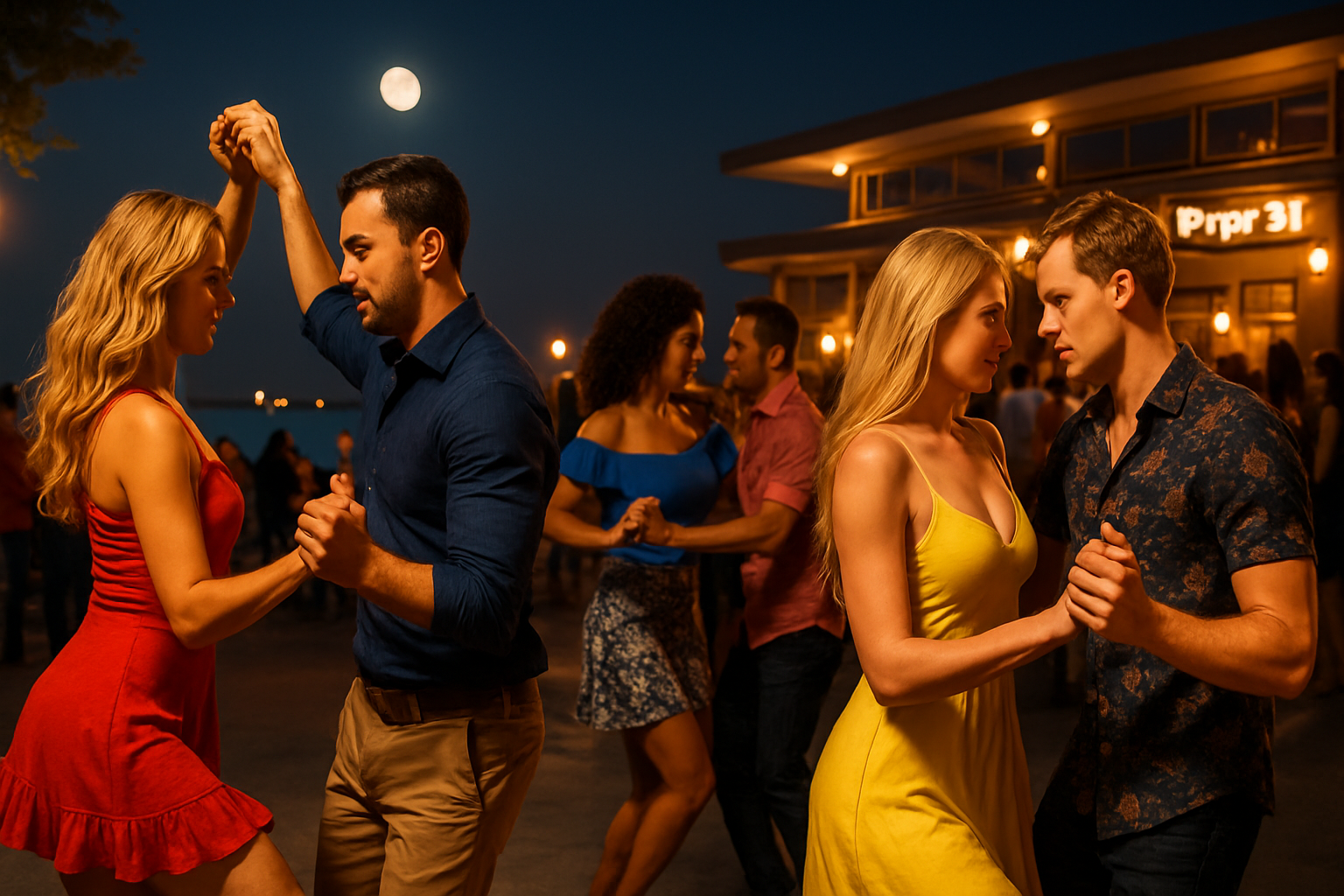 Latin Dancing Near the Beach