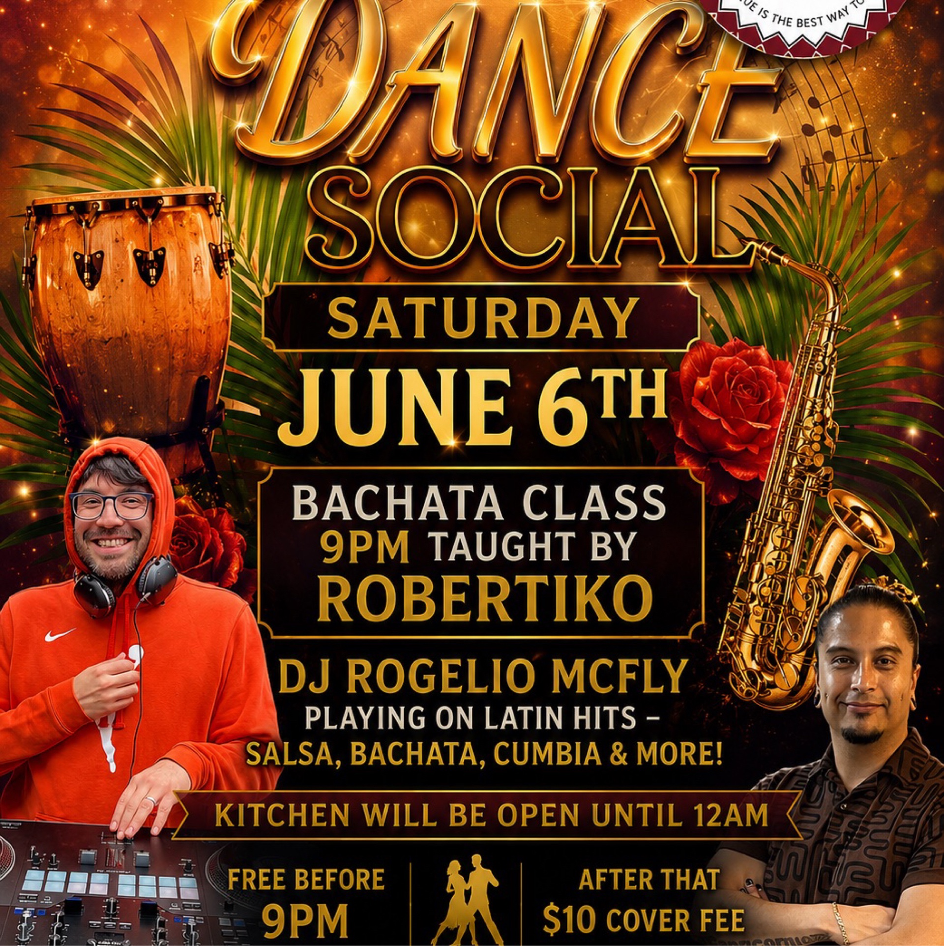 Saturday’s Latin Techniques Dance social
