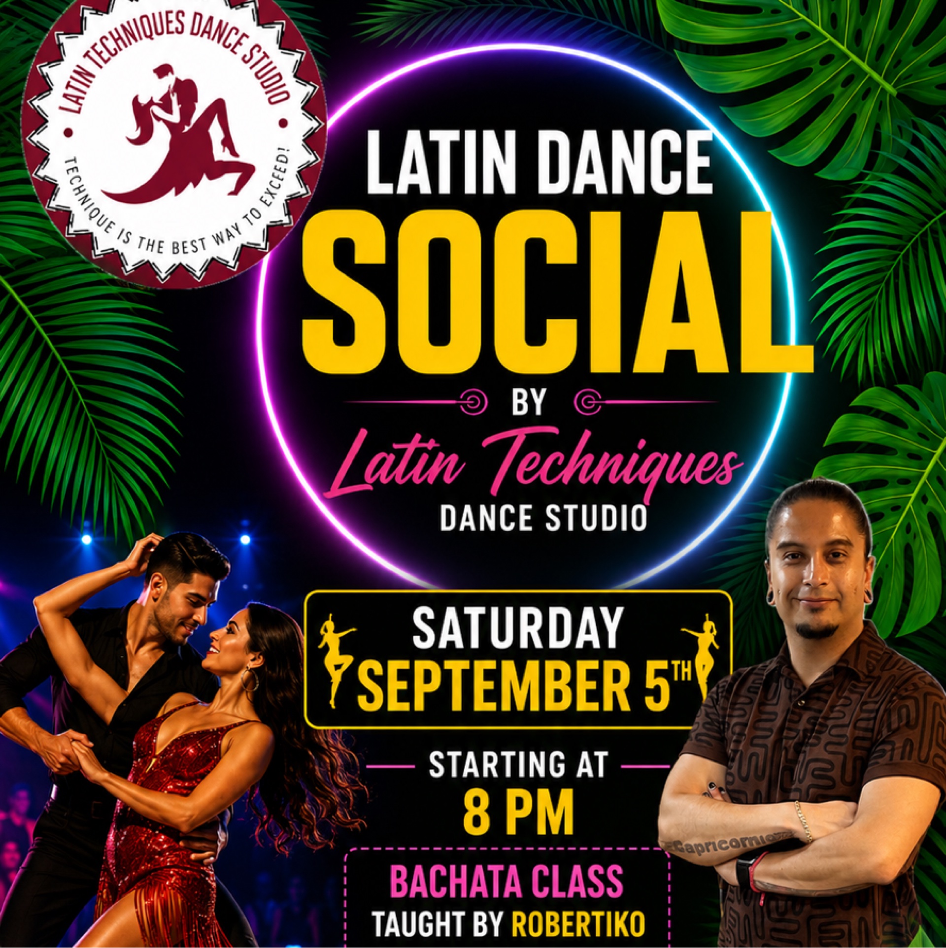 Saturday’s Latin Techniques Dance Social