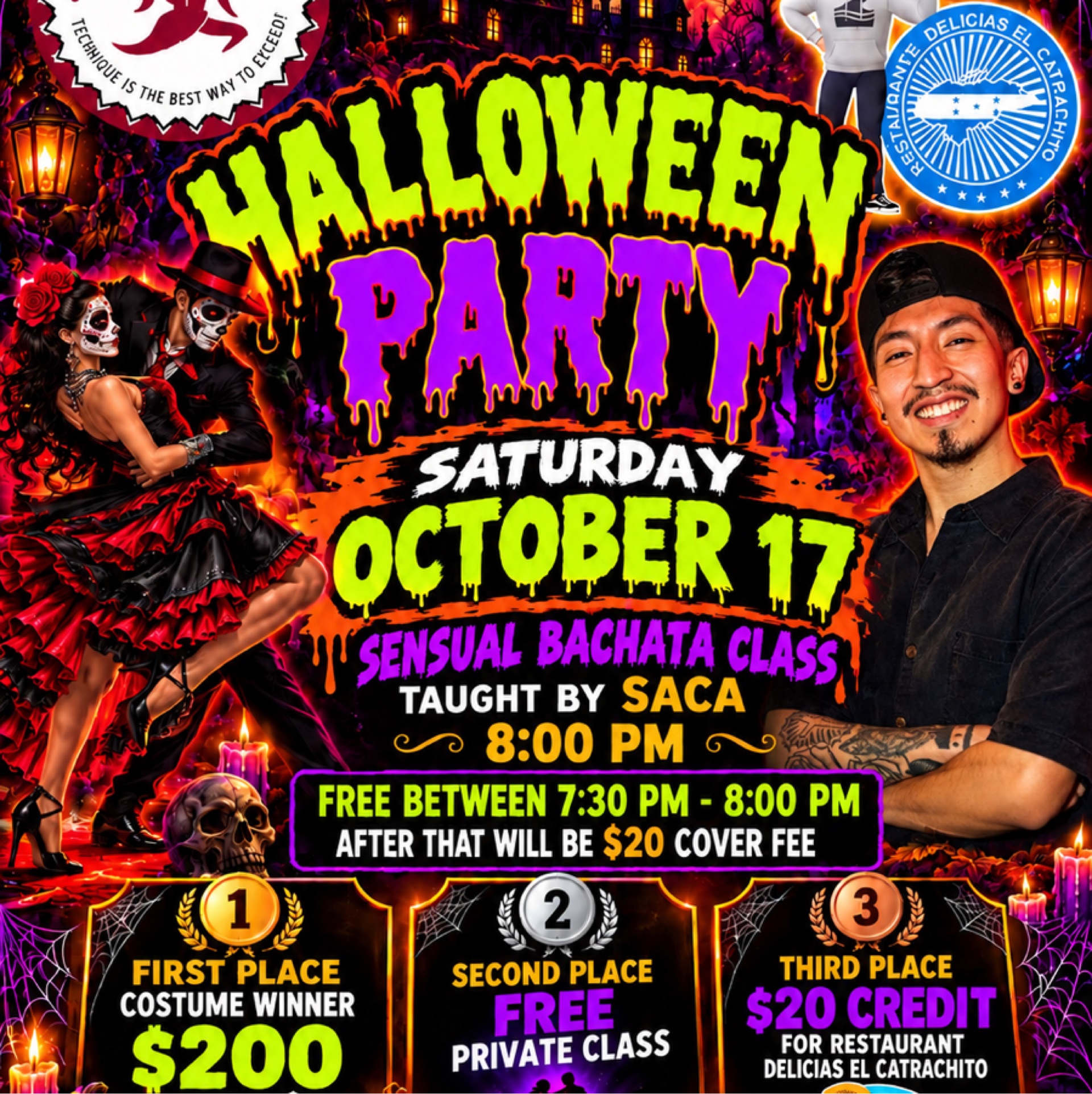Saturday’s Latin Techniques Halloween Dance Social