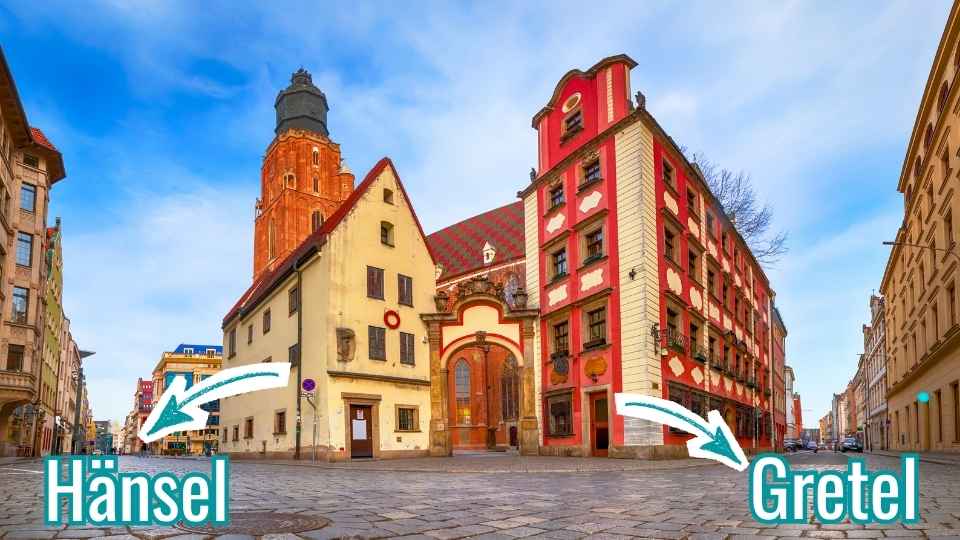 Le case di Hansel e Gretel e la Chiesa di Santa Elisabetta d'Ungheria