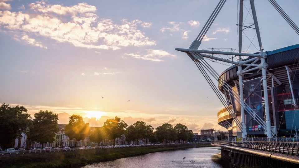 Stadio Nazionale Gallese e fiume Taff