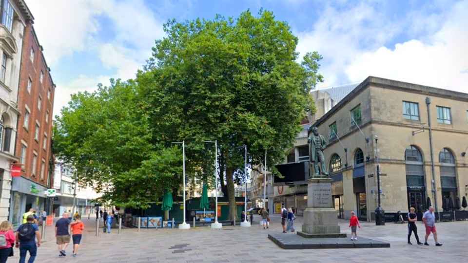 Il Hayes e la statua di John Batchelor