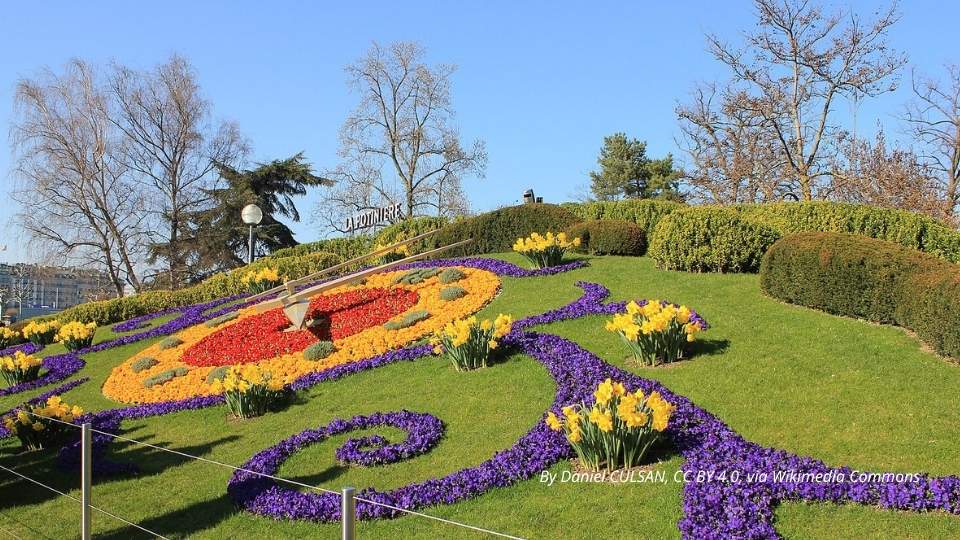 Reloj floral de Ginebra