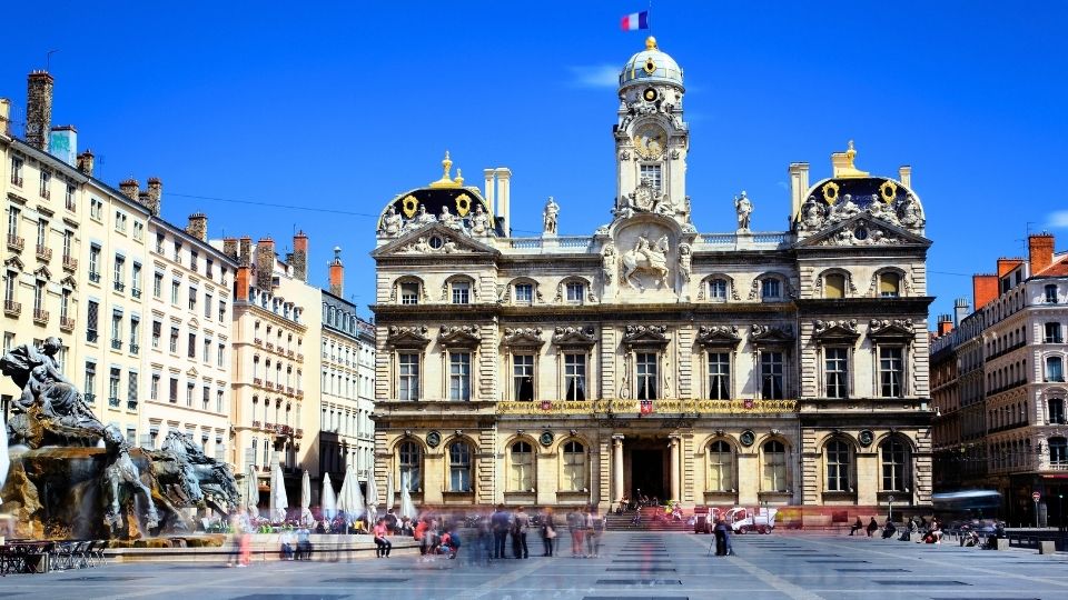 Place de Terreaux e il municipio di Lione