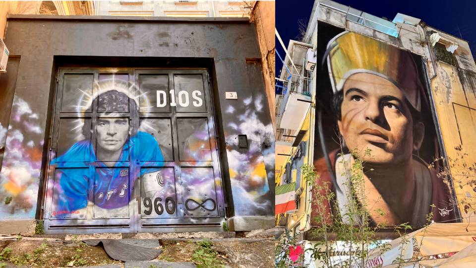 Murales Maradona y San Gennaro