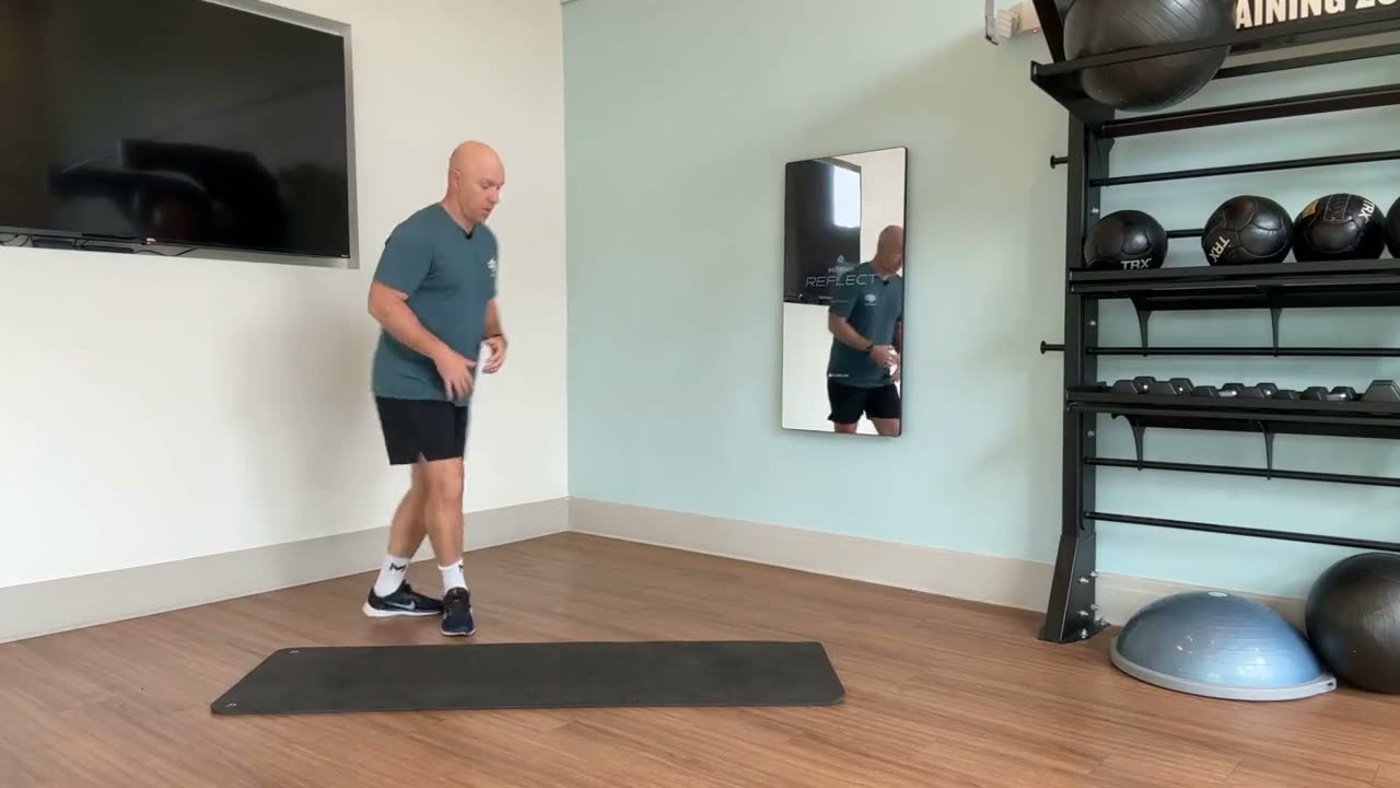 Darren demonstrating the retro backwards hop