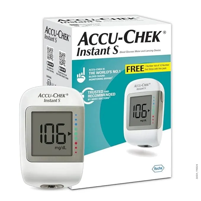 Accu Chek Instant S Blood Glucose Glucometer - Blood Glucose Meter by Darshan Elders Care - High quality medical equipment
