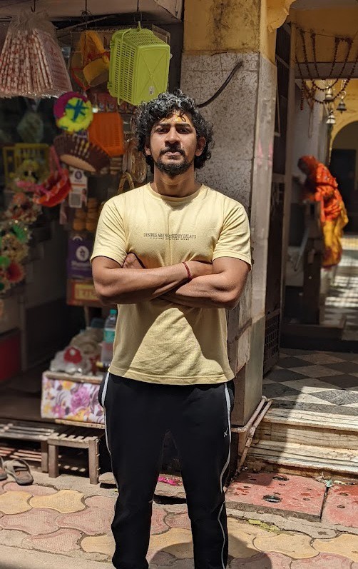 Me standing near the bankey bihari temple