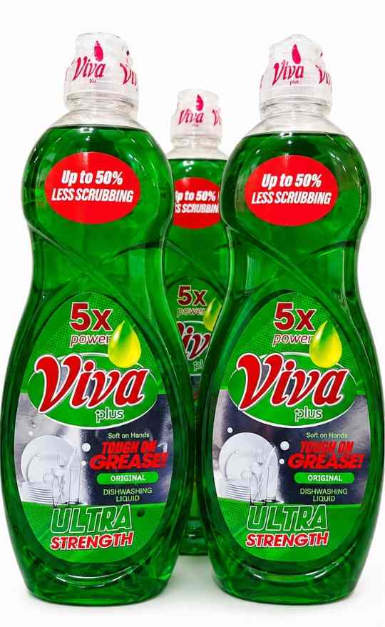 Viva Plus Dishwashing Liquid – Ultra Strength Original — Green