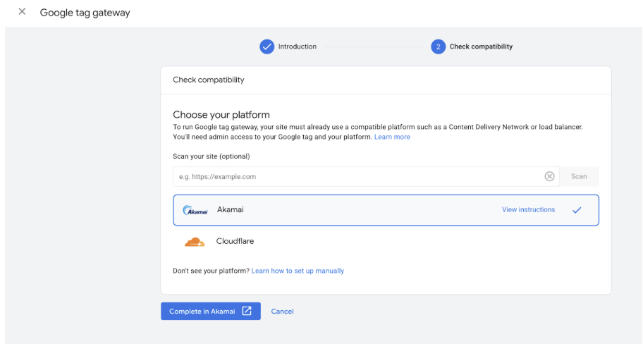 Choosing CDN for the Google tag gateway