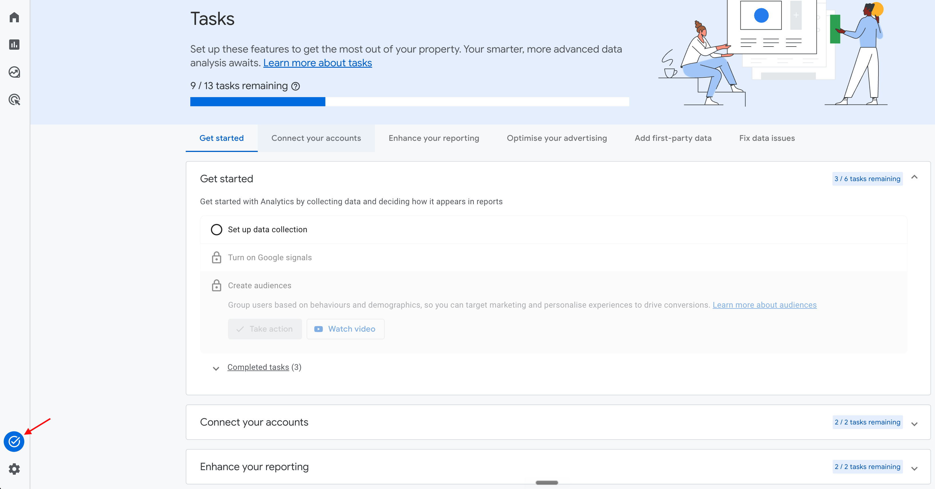 Task menu