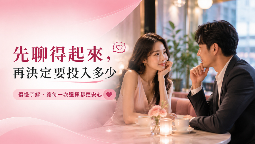 先聊得起來，再決定要投入多少