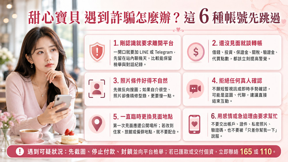 甜心寶貝遇到詐騙怎麼辦？這 6 種帳號先跳過