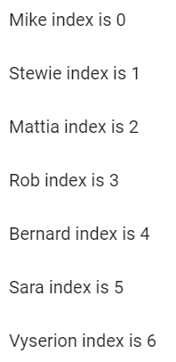 Index example