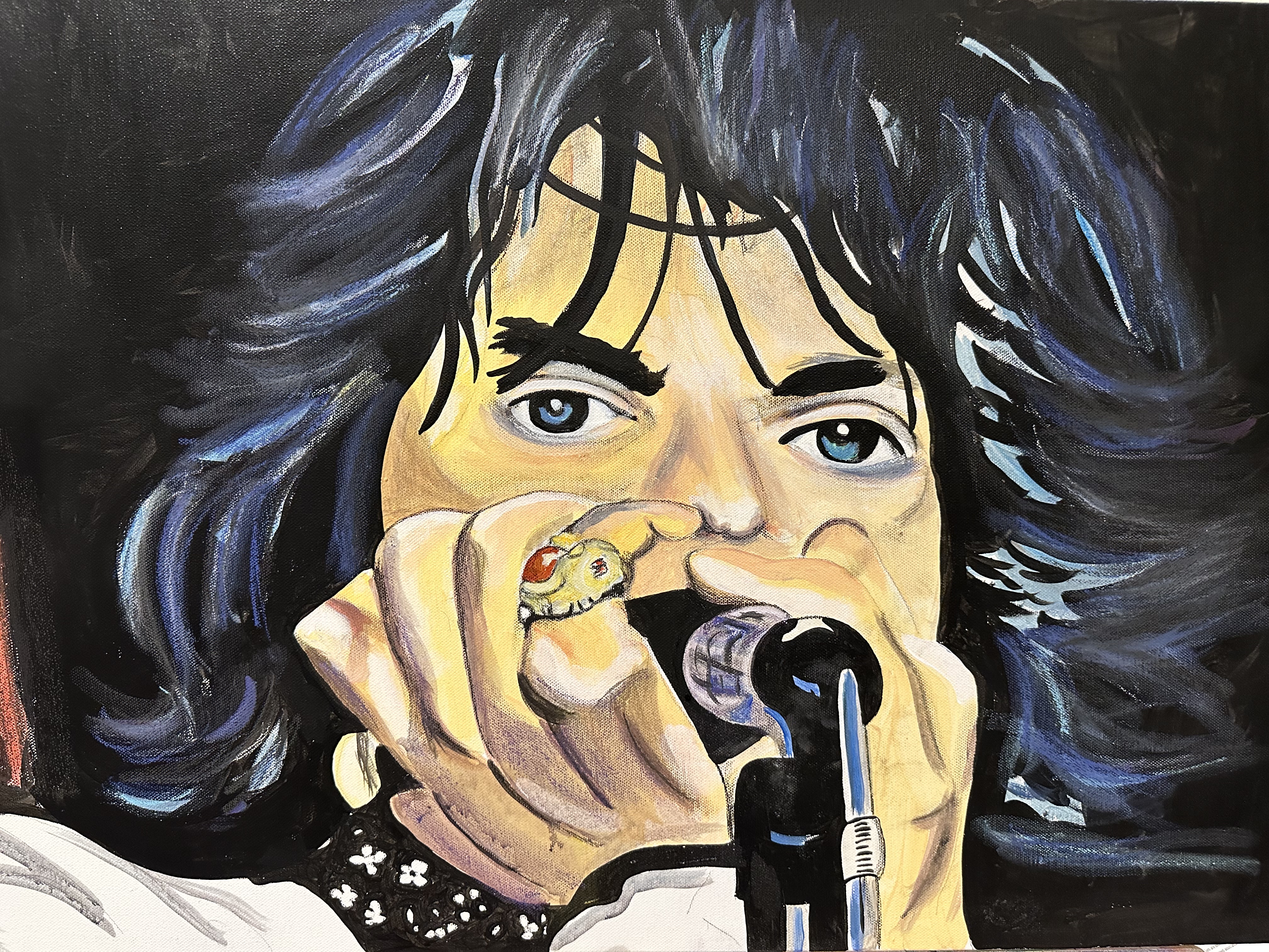 Mick on harp