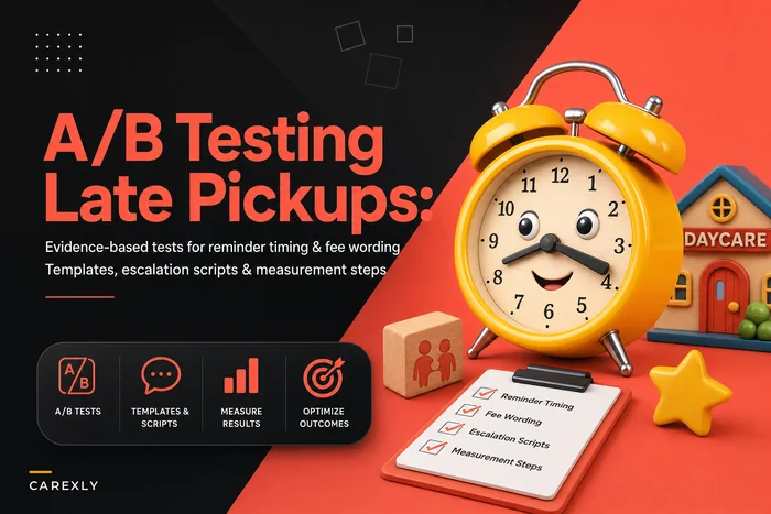 A/B testing protocol to cut late pickups: reminder timing, fee messaging and escalation scripts
