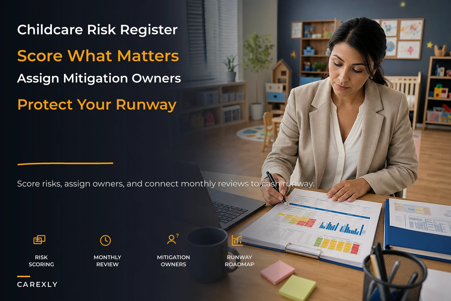 Owner's operational risk register for small childcare centers
