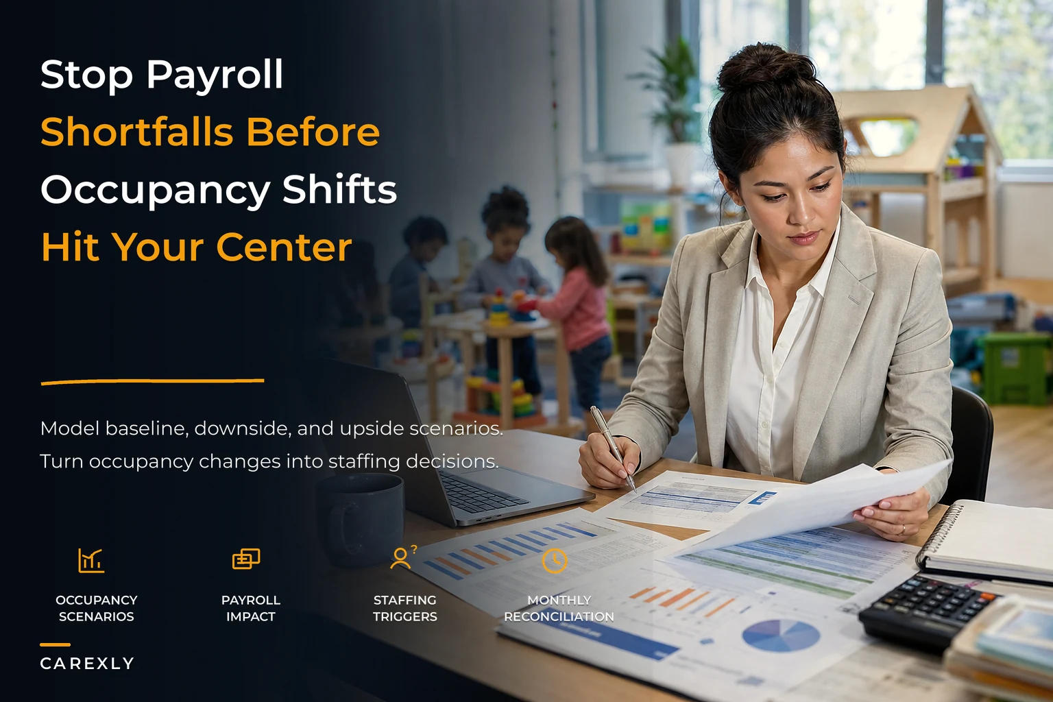 Stop surprise payroll shortfalls: occupancy-driven financial forecasts with staffing triggers and worked spreadsheets