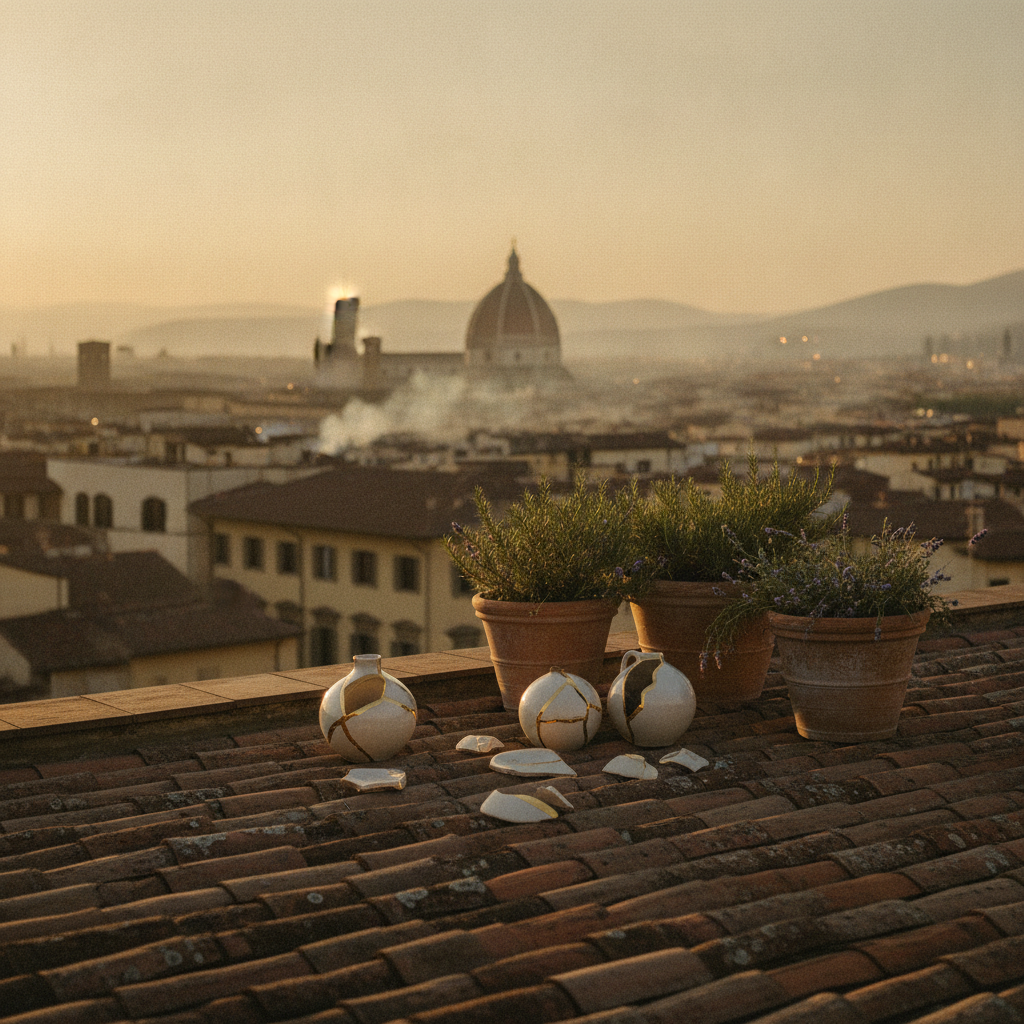 Kintsugi Whispers & Bauhaus Dreams: Golden-Hour Glazes on a Florentine Rooftop