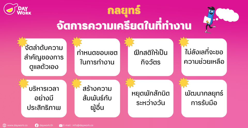 กลยุทธ์ในการจัดการความเครียดในที่ทำงาน