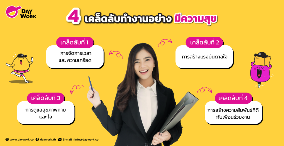 4 เคล็ดลับทำงานอย่างมีความสุข