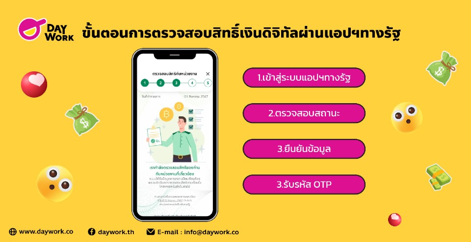  เช็กสถานะเงินดิจิทัลได้ง่ายๆ ผ่านแอปพลิเคชันทางรัฐได้ทุกเวลา