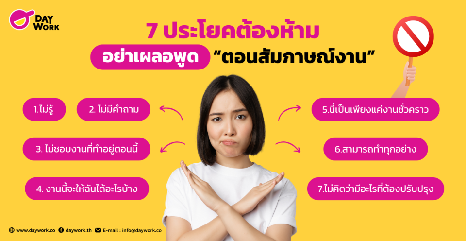 7 ประโยค ต้องห้ามอย่าเผลอพูดตอน สัมภาษณ์งาน