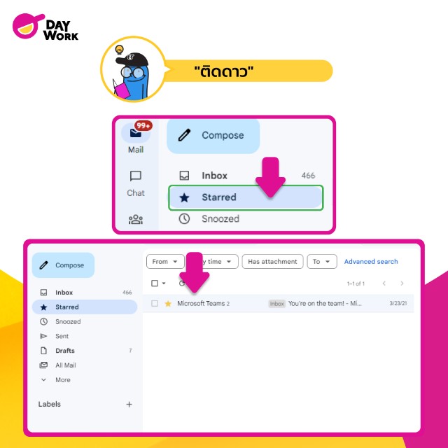 daywork วิธีการใช้งาน gmail เบื้องต้น