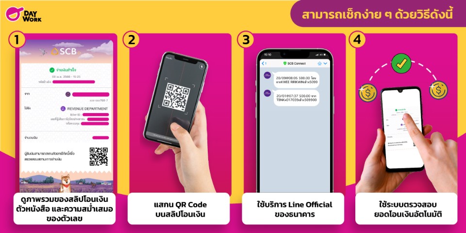 วิธีตรวจเช็กสลิปปลอม