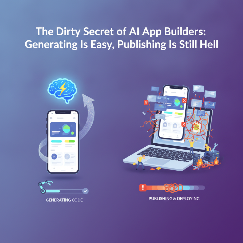 The Dirty Secret of AI App Builders: Generating Is Easy, Publishing Is Still Hell