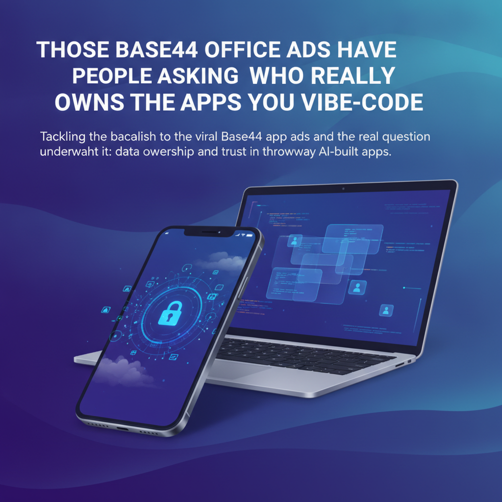 Those Base44 Office Ads Have People Asking Who Really Owns the Apps You Vibe-Code