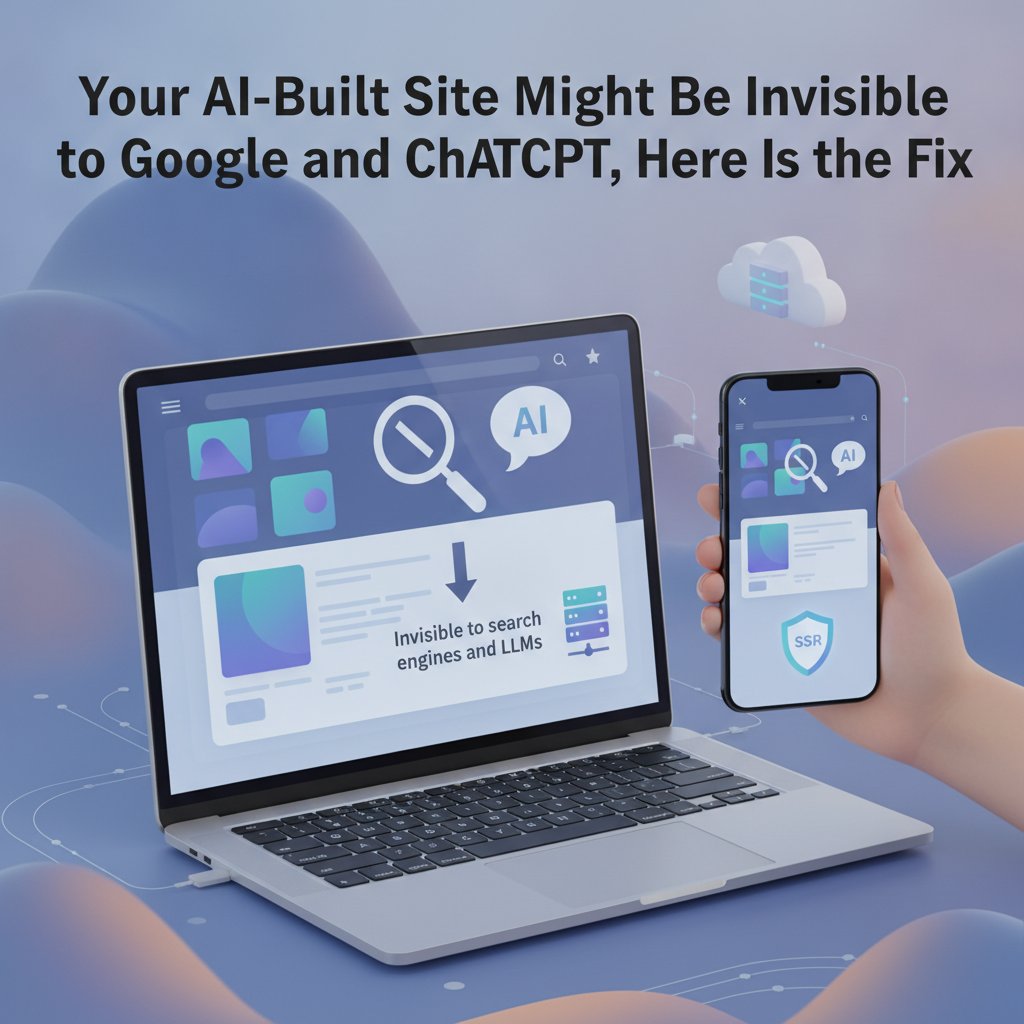 Your AI-Built Site Might Be Invisible to Google and ChatGPT, Here Is the Fix